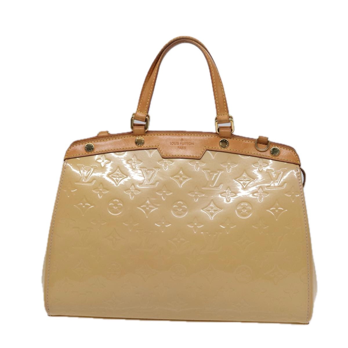 LOUIS VUITTON Monogram Vernis Blair MM Hand Bag Citrin M90108 LV Auth 86979