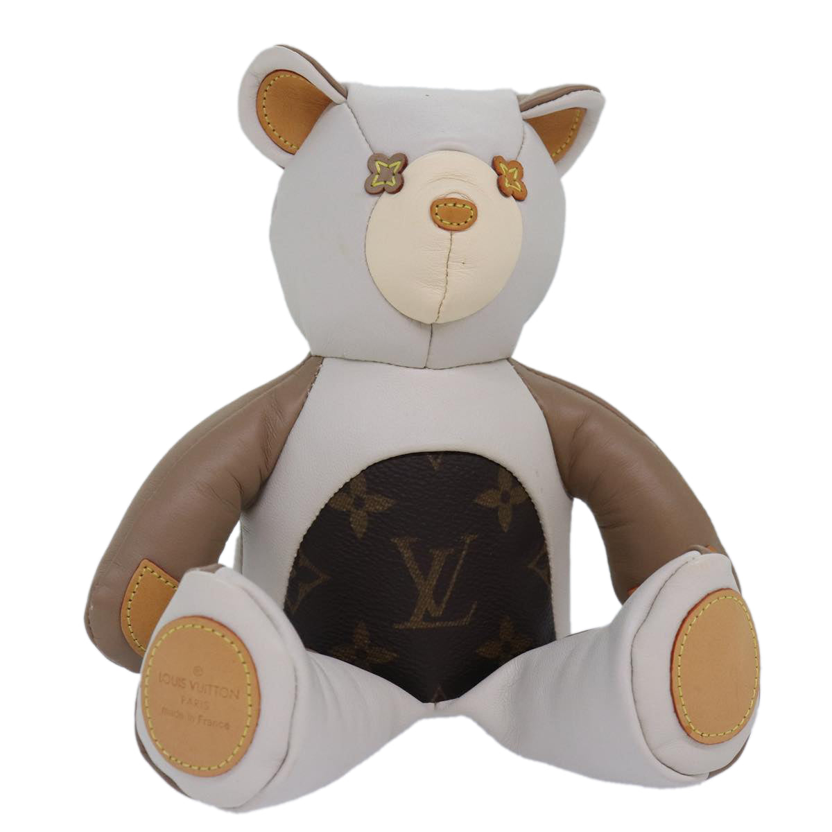 LOUIS VUITTON Monogram Teddy Bear GI0142 LV Auth 86983A