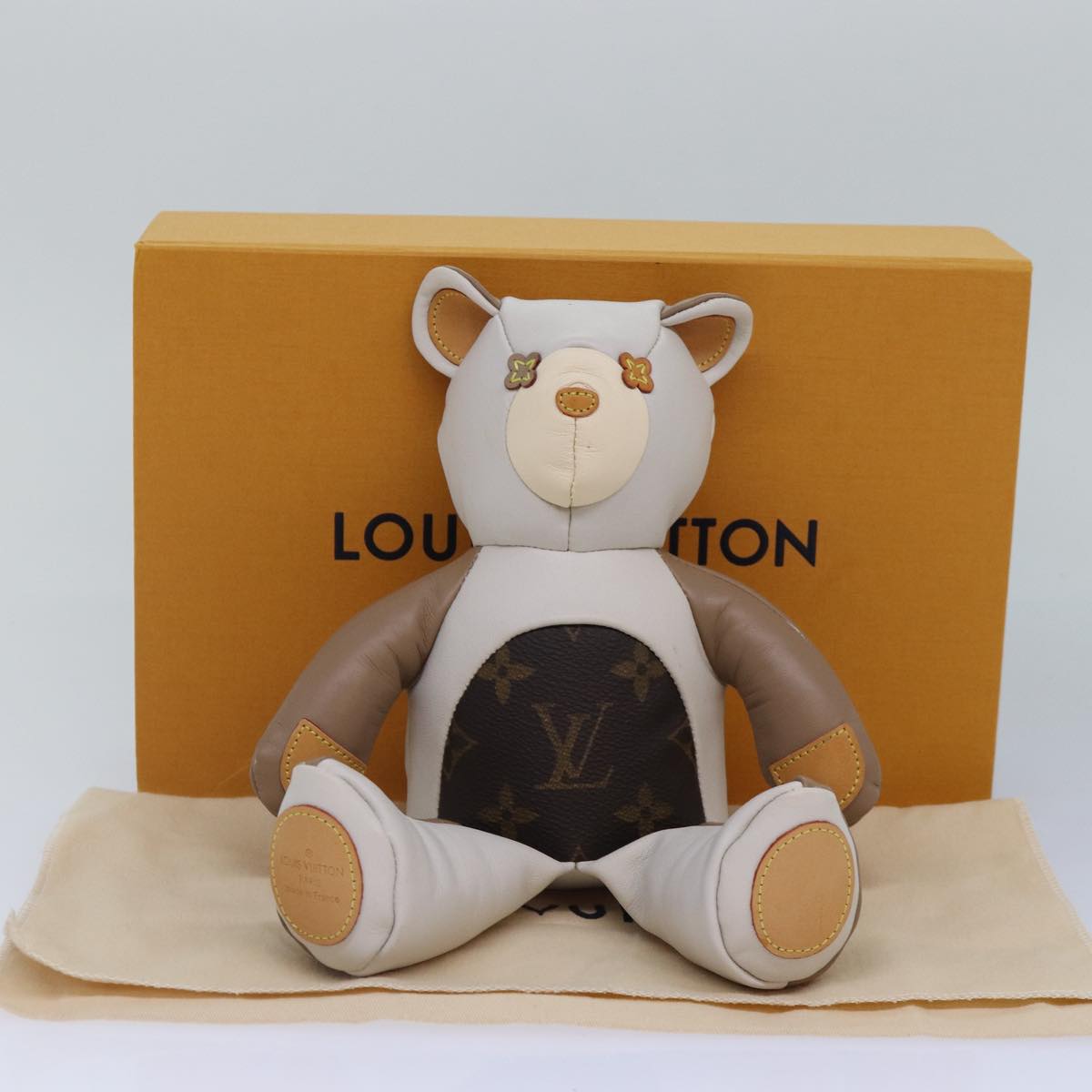 LOUIS VUITTON Monogram Teddy Bear GI0142 LV Auth 86983A