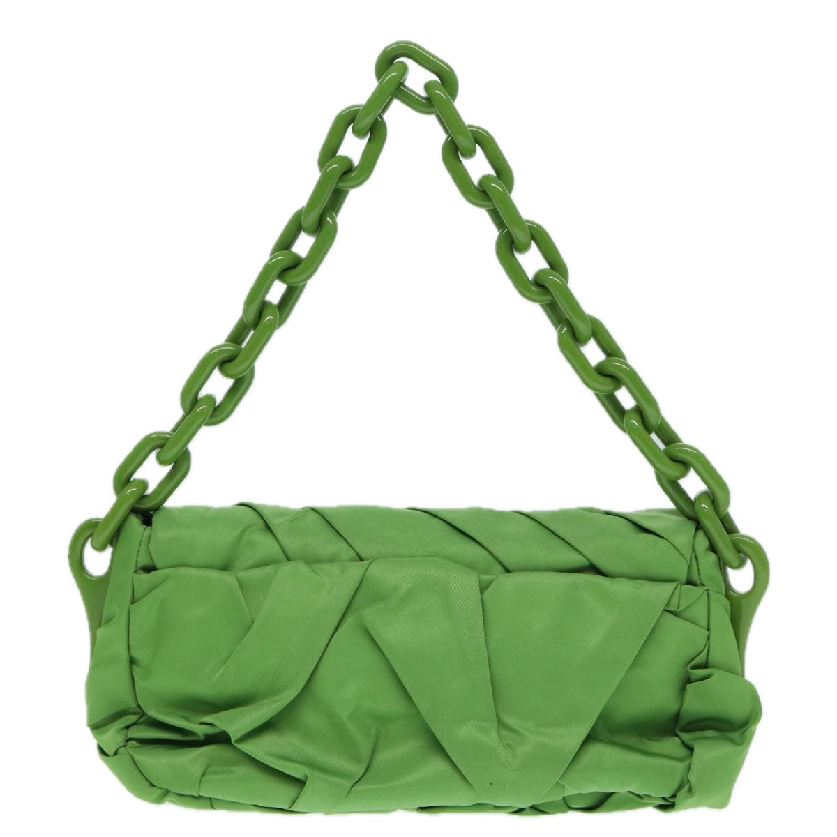 PRADA Shoulder Bag Nylon Green Auth 86986A - 0