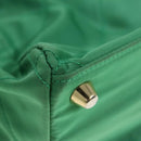 PRADA Hand Bag Nylon Green Gold Auth 86987-10
