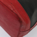 LOUIS VUITTON Epi Noe Shoulder Bag Bicolor Black Red M44017 LV Auth 86988-9