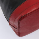 LOUIS VUITTON Epi Noe Shoulder Bag Bicolor Black Red M44017 LV Auth 86988-16