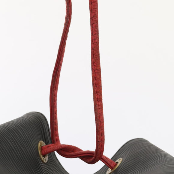 LOUIS VUITTON Epi Noe Shoulder Bag Bicolor Black Red M44017 LV Auth 86988