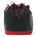 LOUIS VUITTON Epi Noe Shoulder Bag Bicolor Black Red M44017 LV Auth 86988-13