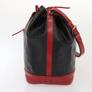 LOUIS VUITTON Epi Noe Shoulder Bag Bicolor Black Red M44017 LV Auth 86988-3
