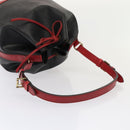 LOUIS VUITTON Epi Noe Shoulder Bag Bicolor Black Red M44017 LV Auth 86988-7