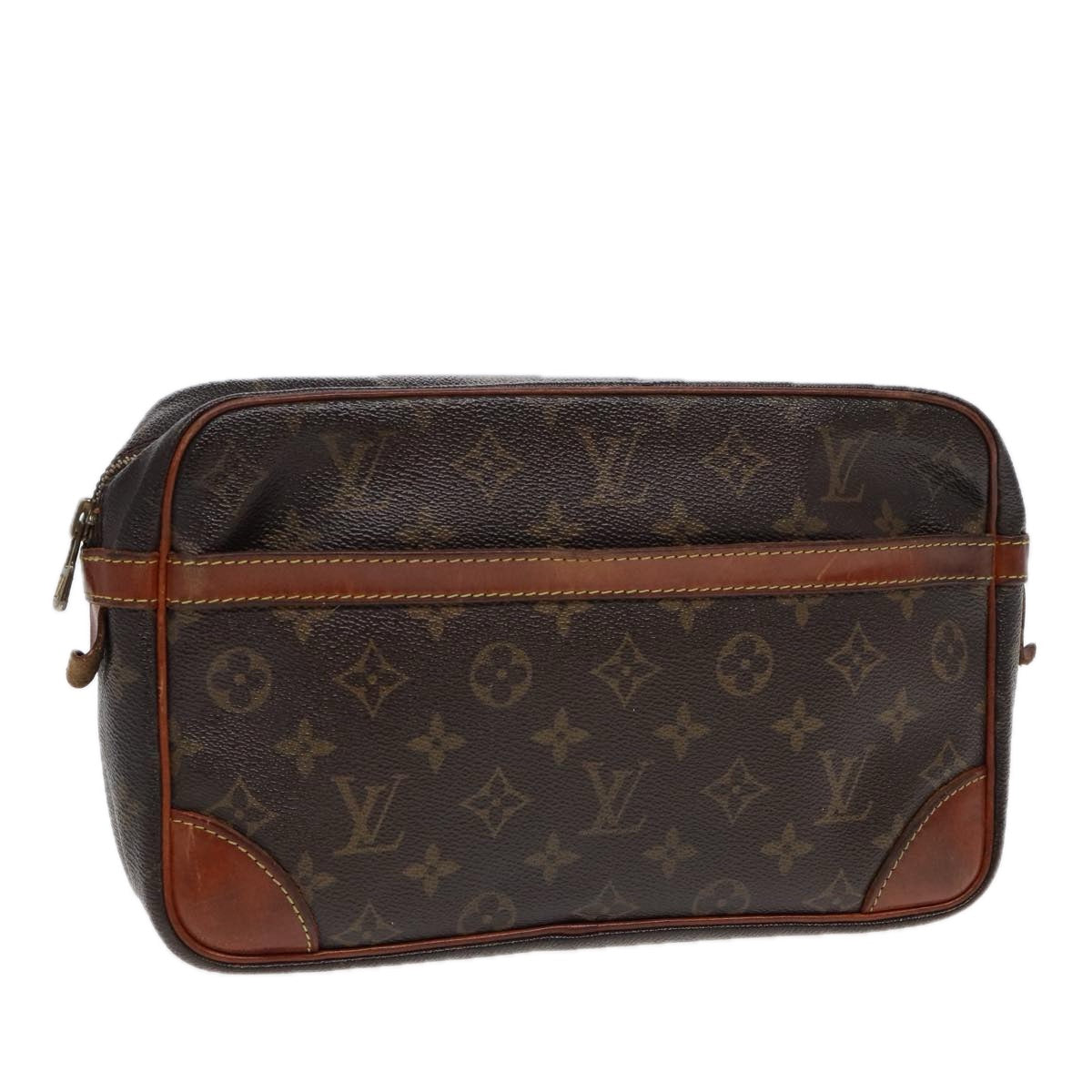 LOUIS VUITTON Monogram Compiegne 28 Clutch Bag M51845 LV Auth 87016