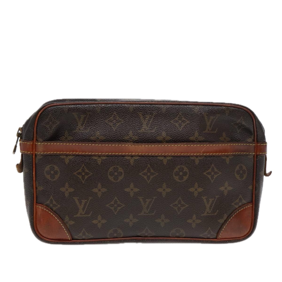 LOUIS VUITTON Monogram Compiegne 28 Clutch Bag M51845 LV Auth 87016