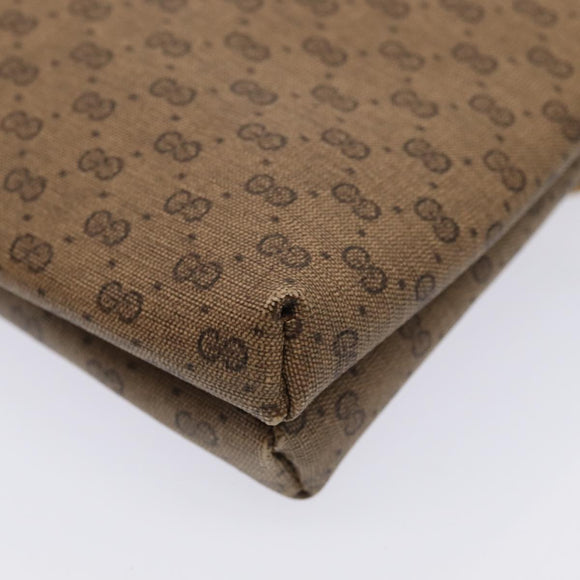 GUCCI Micro GG Supreme Shoulder Bag PVC Beige Gold 49 007 5548 Auth 87020