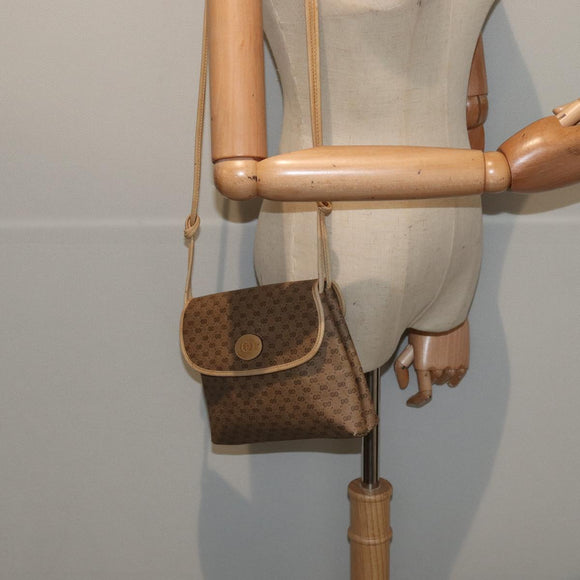 GUCCI Micro GG Supreme Shoulder Bag PVC Beige Gold 49 007 5548 Auth 87020