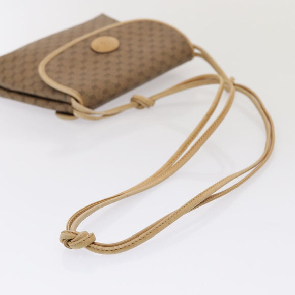 GUCCI Micro GG Supreme Shoulder Bag PVC Beige Gold 49 007 5548 Auth 87020