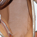 CELINE Macadam Canvas Hand Bag PVC Leather Brown Gold Auth 87042-11