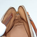 CELINE Macadam Canvas Hand Bag PVC Leather Brown Gold Auth 87042-19