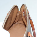 CELINE Macadam Canvas Hand Bag PVC Leather Brown Gold Auth 87042-20