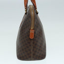 CELINE Macadam Canvas Hand Bag PVC Leather Brown Gold Auth 87042-3