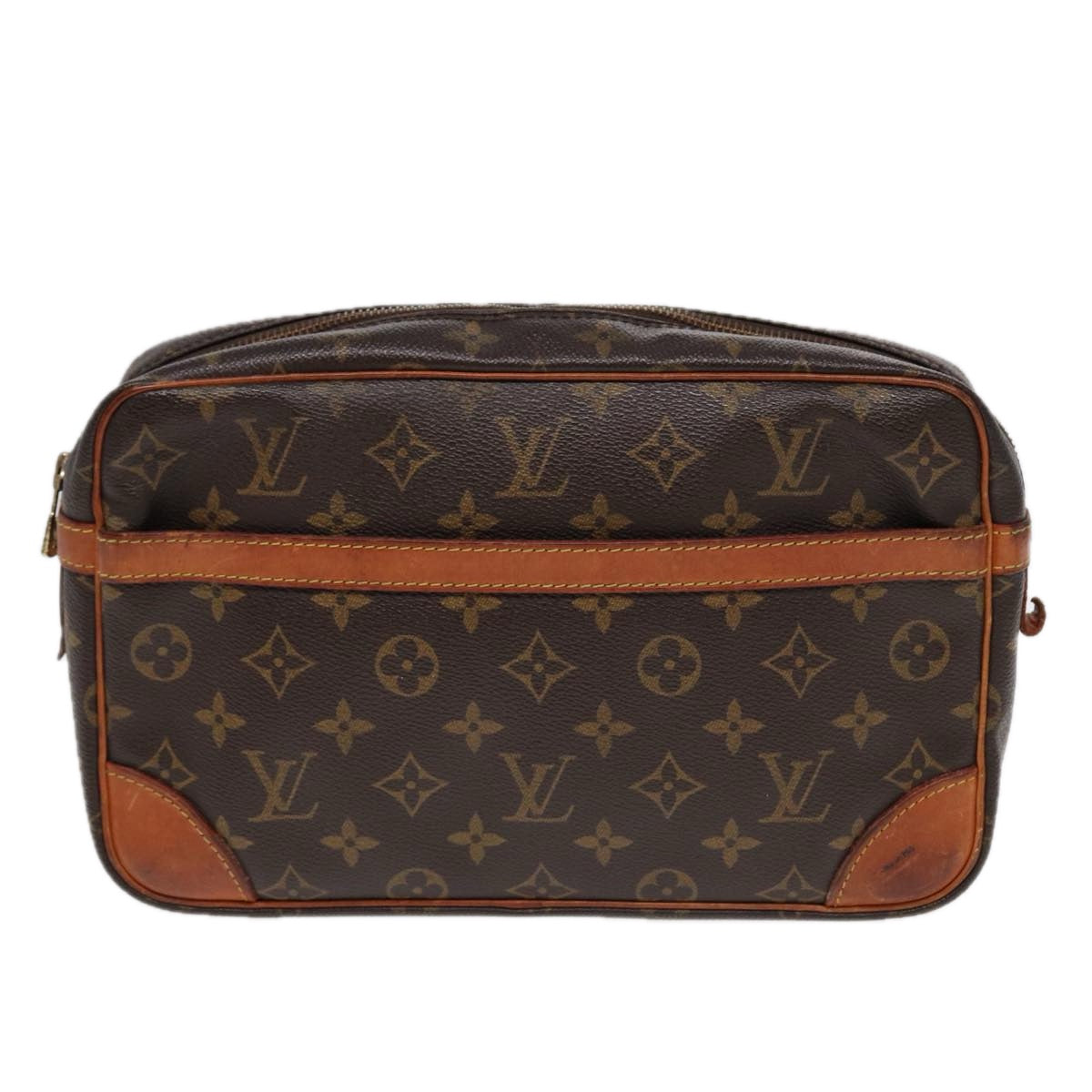 LOUIS VUITTON Monogram Compiegne 28 Clutch Bag M51845 LV Auth 87047