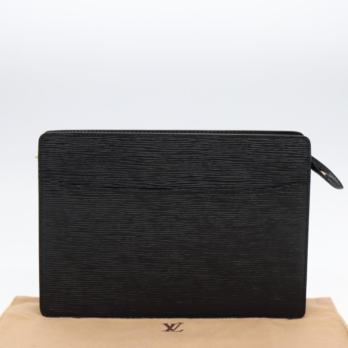 LOUIS VUITTON Epi Pochette Homme Clutch Bag Black Noir M52522 LV Auth 87065