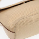 CELINE Shoulder Bag Nylon Beige Gold Auth 87076-14