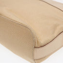 CELINE Shoulder Bag Nylon Beige Gold Auth 87076-15