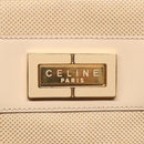 CELINE Shoulder Bag Nylon Beige Gold Auth 87076-10