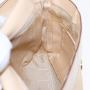 CELINE Shoulder Bag Nylon Beige Gold Auth 87076-18