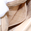 CELINE Shoulder Bag Nylon Beige Gold Auth 87076-21