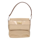 CELINE Shoulder Bag Nylon Beige Gold Auth 87076-13