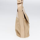 CELINE Shoulder Bag Nylon Beige Gold Auth 87076-3