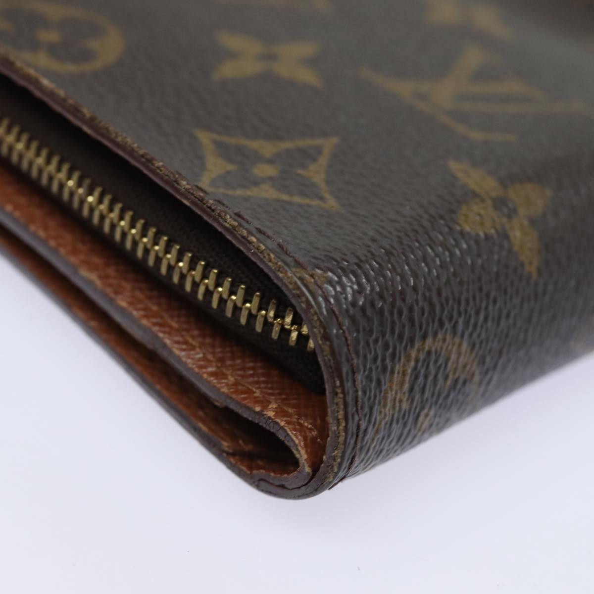 LOUIS VUITTON Monogram Compact Zip Wallet M61667 LV Auth 87079