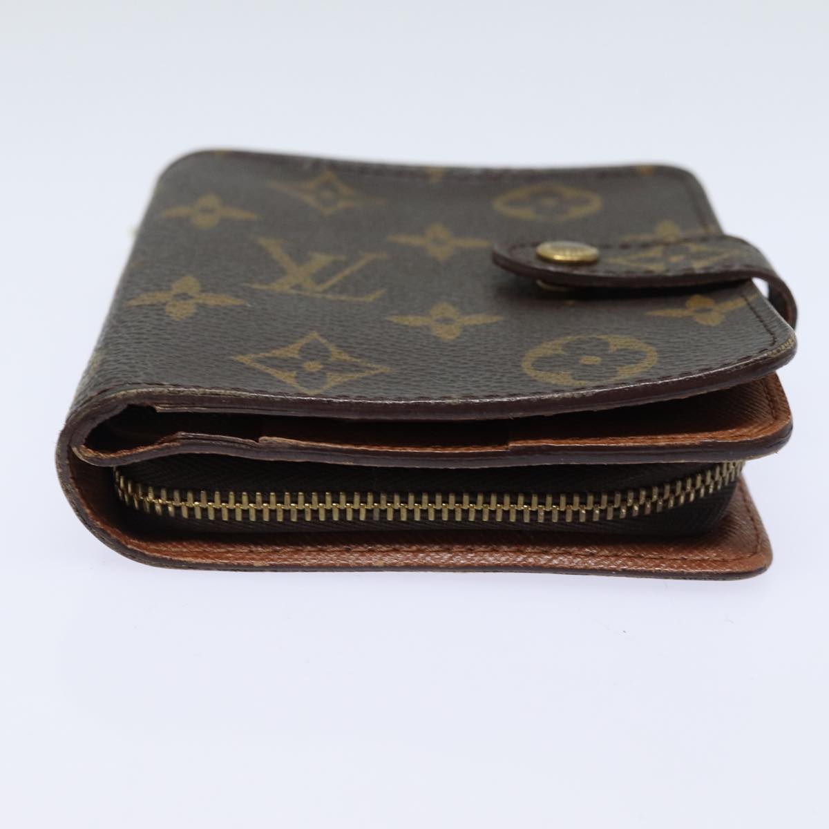 LOUIS VUITTON Monogram Compact Zip Wallet M61667 LV Auth 87079