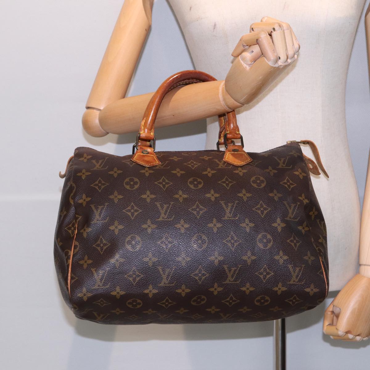 LOUIS VUITTON Monogram Speedy 30 Hand Bag M41526 LV Auth 87100