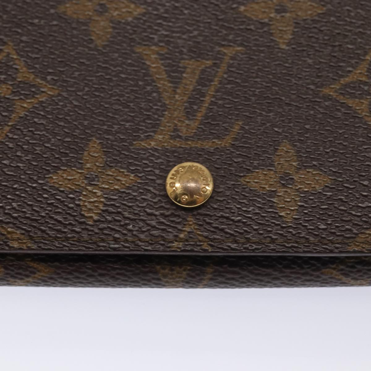 LOUIS VUITTON Monogram Porte Monnaie Billets Tresor Wallet M61730 Auth 87114