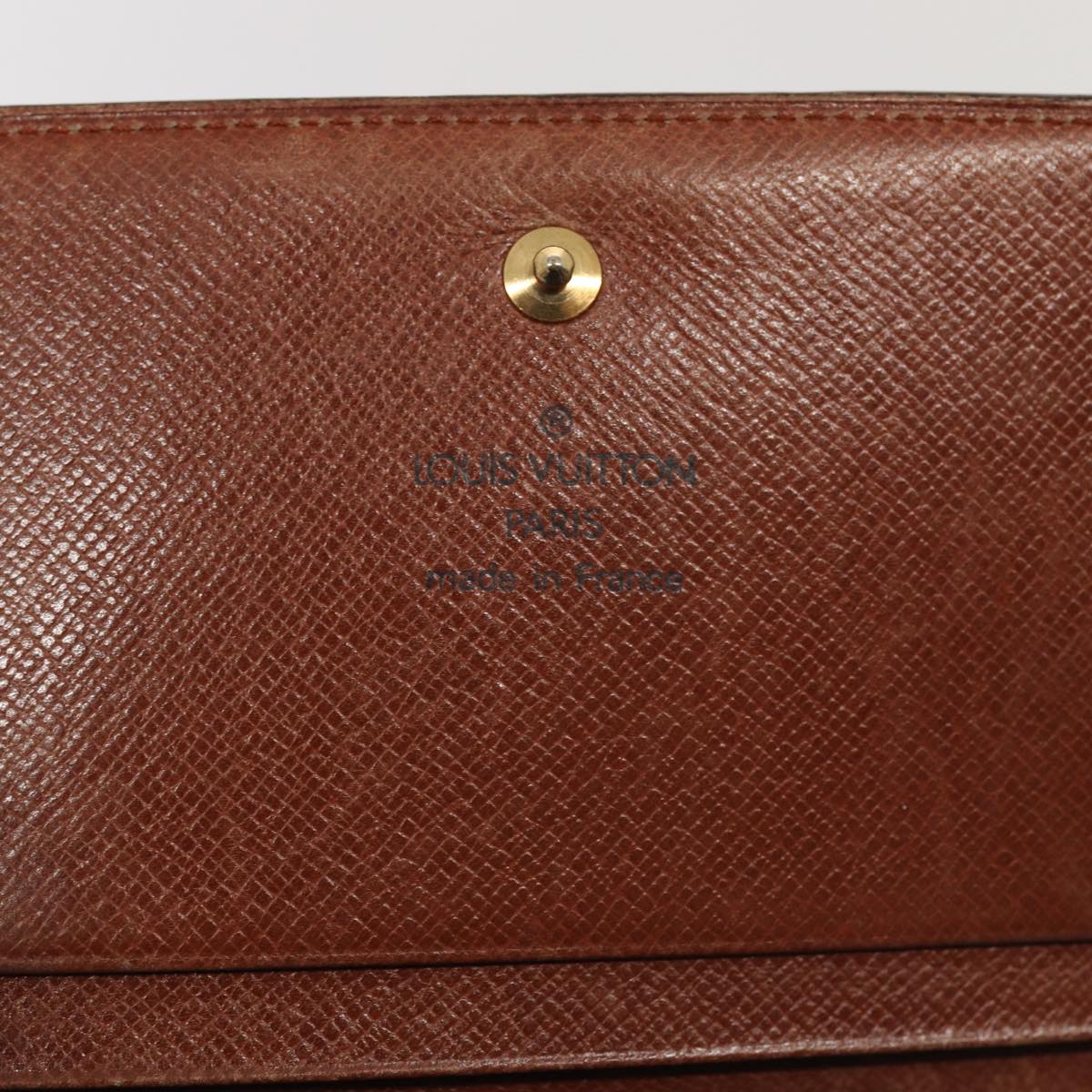 LOUIS VUITTON Monogram Porte Monnaie Billets Tresor Wallet M61730 Auth 87114