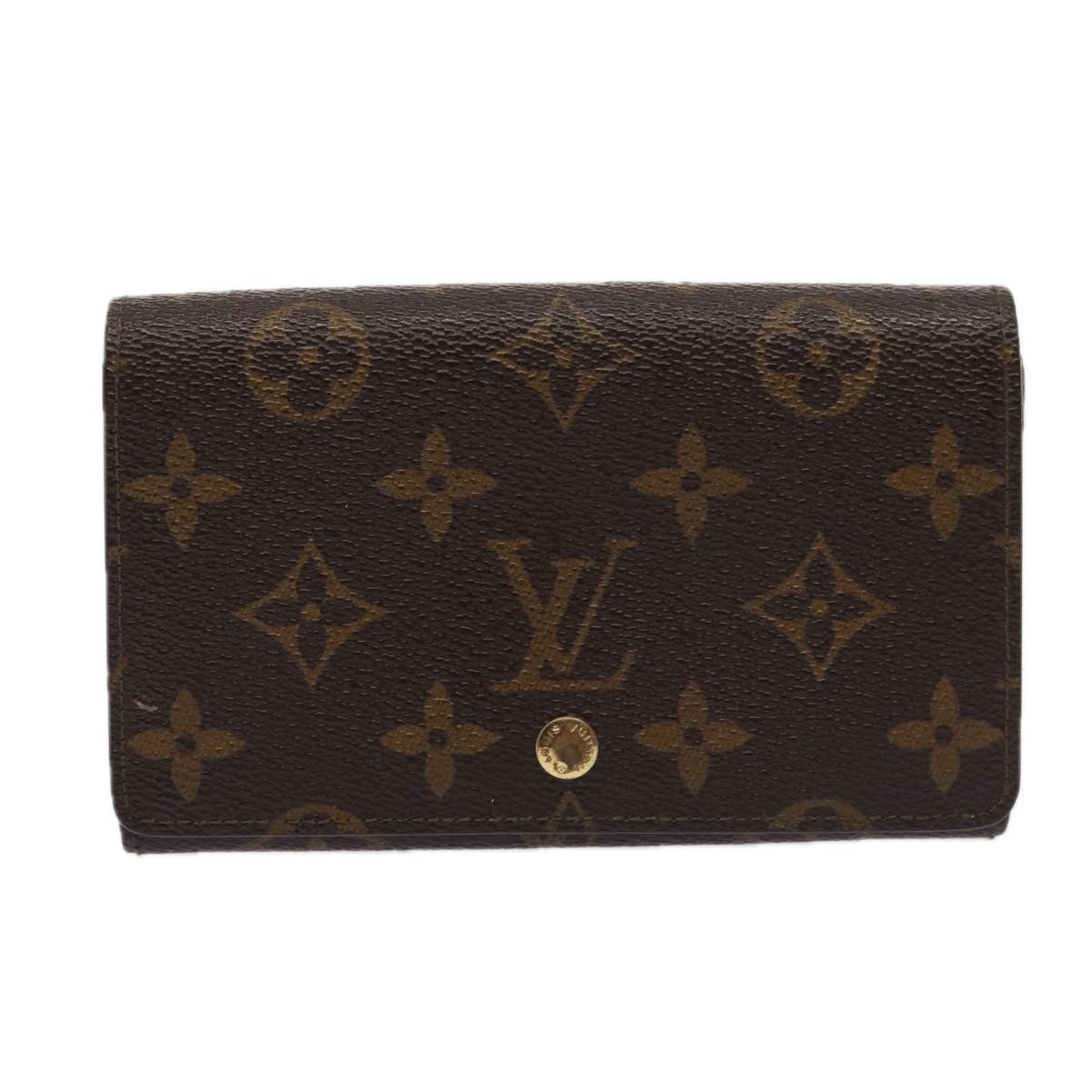 LOUIS VUITTON Monogram Porte Monnaie Billets Tresor Wallet M61730 Auth 87114 - 0