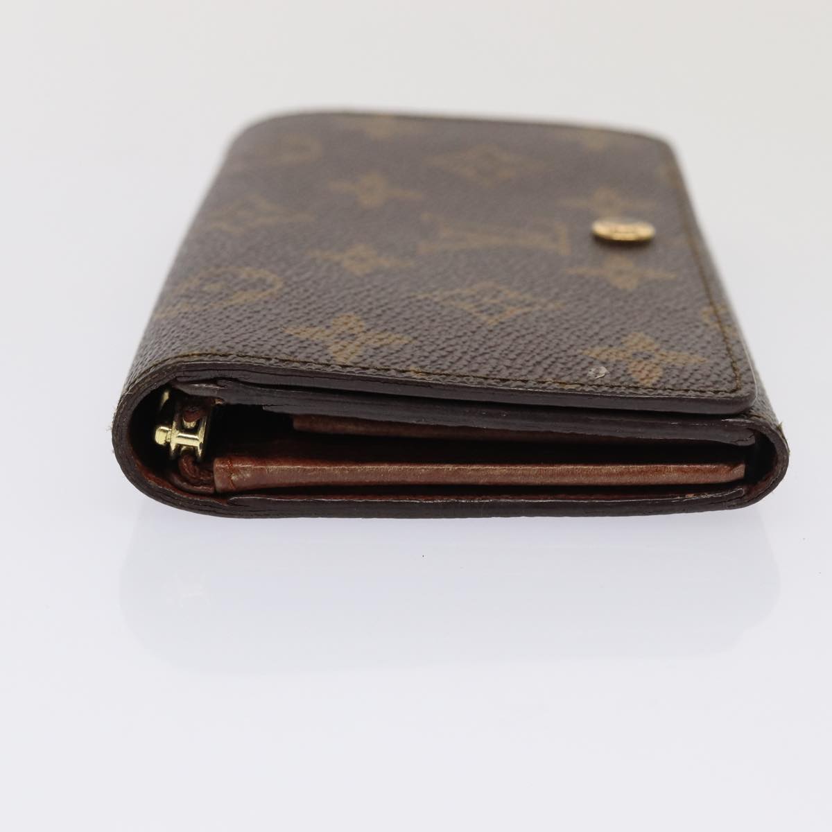 LOUIS VUITTON Monogram Porte Monnaie Billets Tresor Wallet M61730 Auth 87114