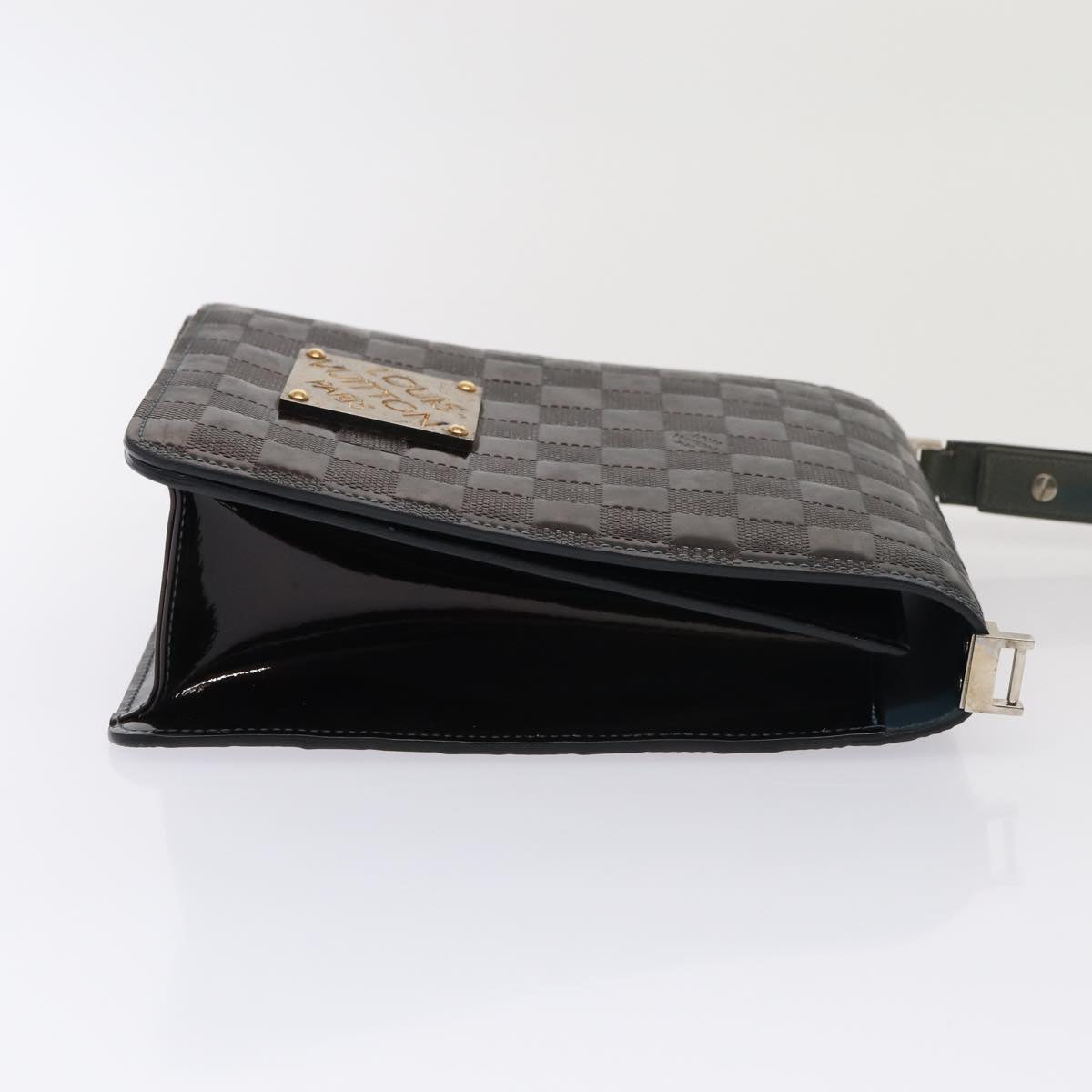 LOUIS VUITTON Damier Vernis Club Shoulder Bag Black M92129 LV Auth 87115