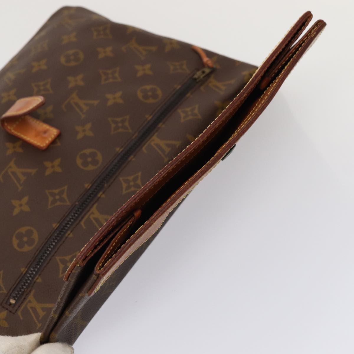 LOUIS VUITTON Monogram Pochette Priant Clutch Bag M51805 LV Auth 87133