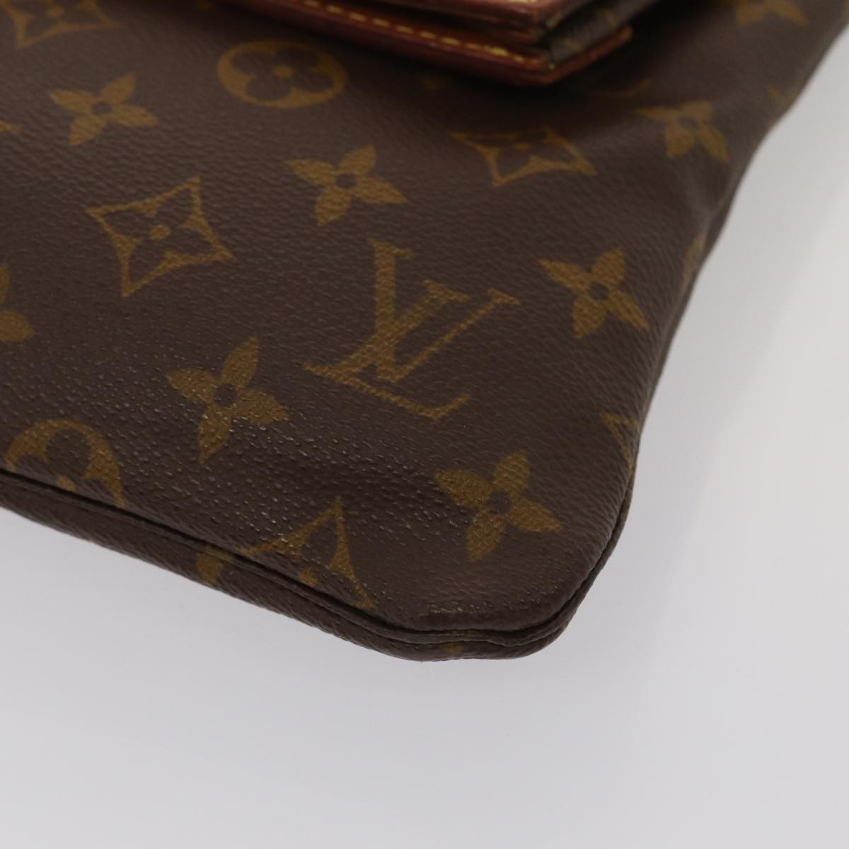 LOUIS VUITTON Monogram Pochette Priant Clutch Bag M51805 LV Auth 87133