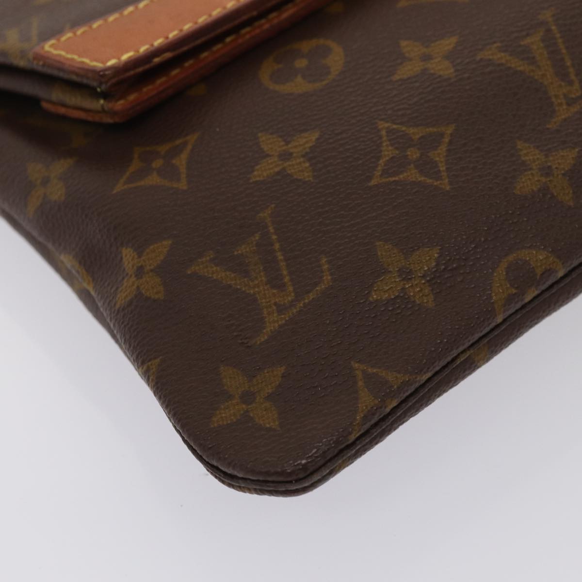 LOUIS VUITTON Monogram Pochette Priant Clutch Bag M51805 LV Auth 87133