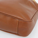 GUCCI Bamboo Hand Bag Leather 2way Brown Gold 001 1638 2615 Auth 87155-16