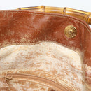 GUCCI Bamboo Hand Bag Leather 2way Brown Gold 001 1638 2615 Auth 87155-23