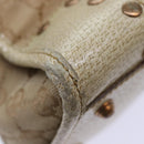 GUCCI GG Canvas Hand Bag Beige 124260 Auth 87164-9