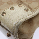 GUCCI GG Canvas Hand Bag Beige 124260 Auth 87164-16