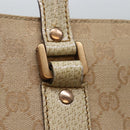GUCCI GG Canvas Hand Bag Beige 124260 Auth 87164-10