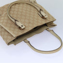 GUCCI GG Canvas Hand Bag Beige 124260 Auth 87164-6