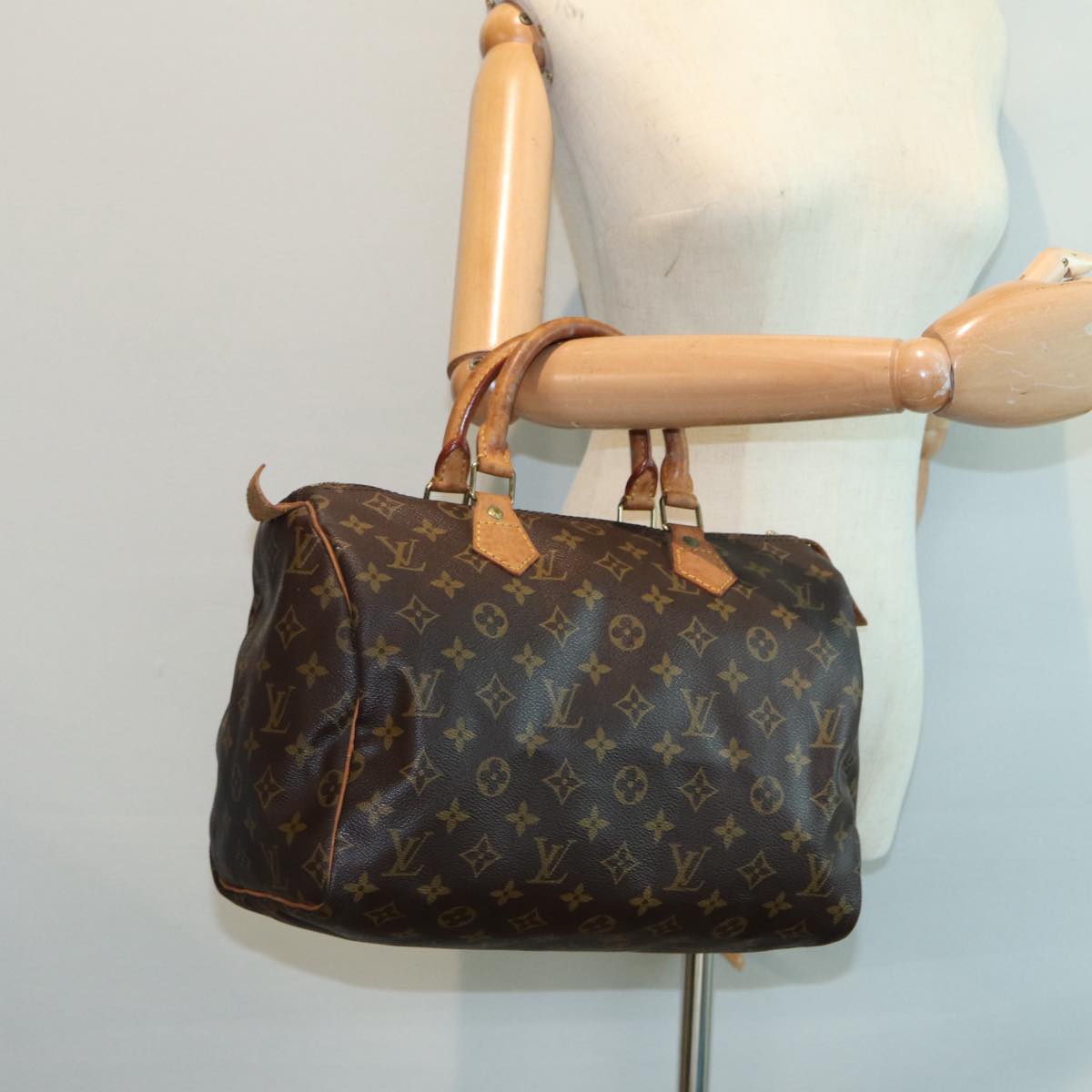 LOUIS VUITTON Monogram Speedy 30 Hand Bag M41526 LV Auth 87166