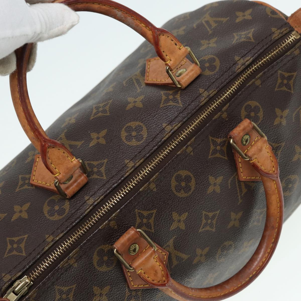 LOUIS VUITTON Monogram Speedy 30 Hand Bag M41526 LV Auth 87166