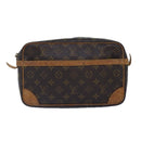 LOUIS VUITTON Monogram Compiegne 28 Clutch Bag M51845 LV Auth 87168-13