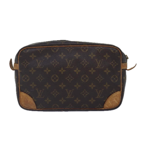 LOUIS VUITTON Monogram Compiegne 28 Clutch Bag M51845 LV Auth 87168